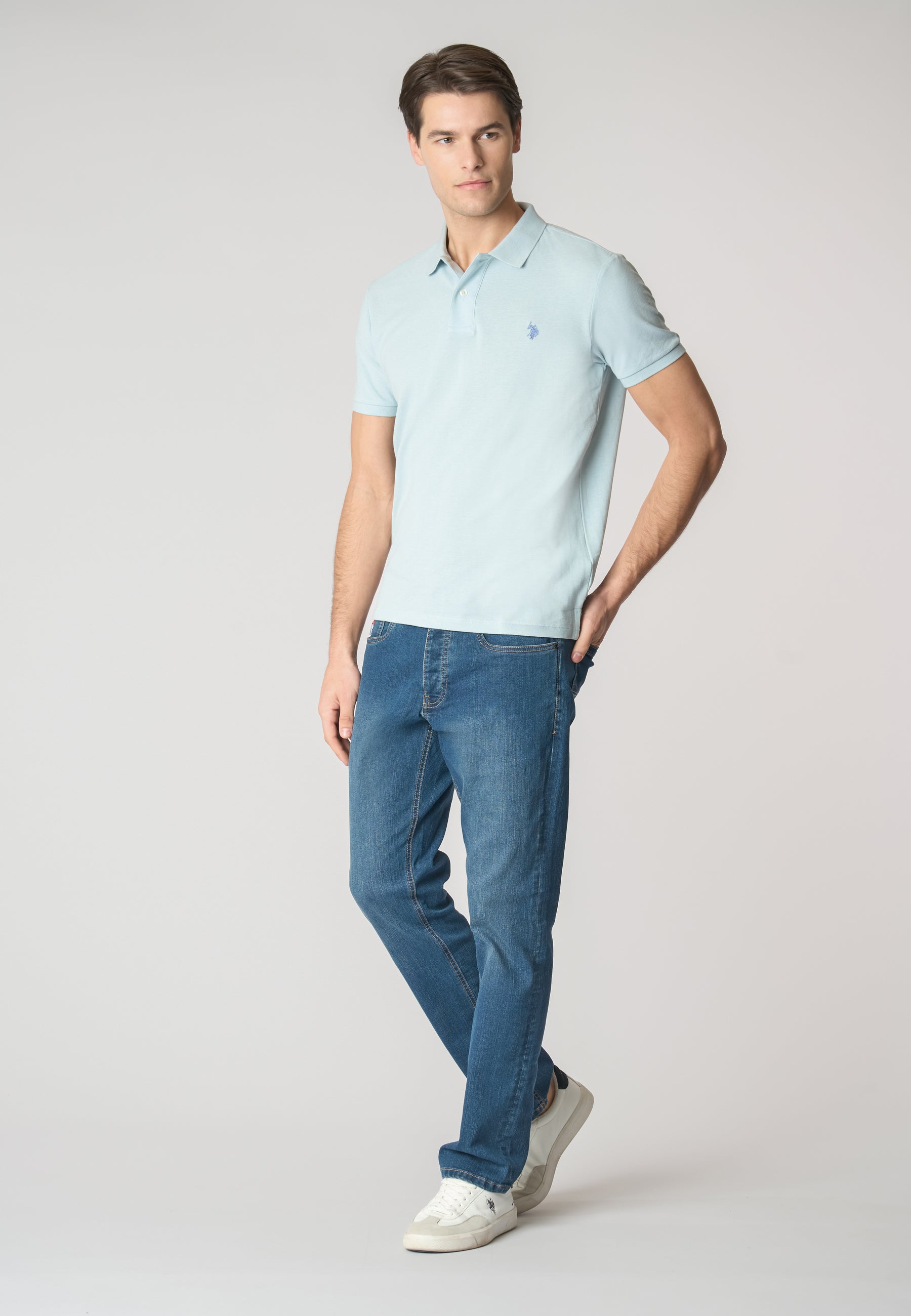 Polo shirt a maniche corte in cotone piquet