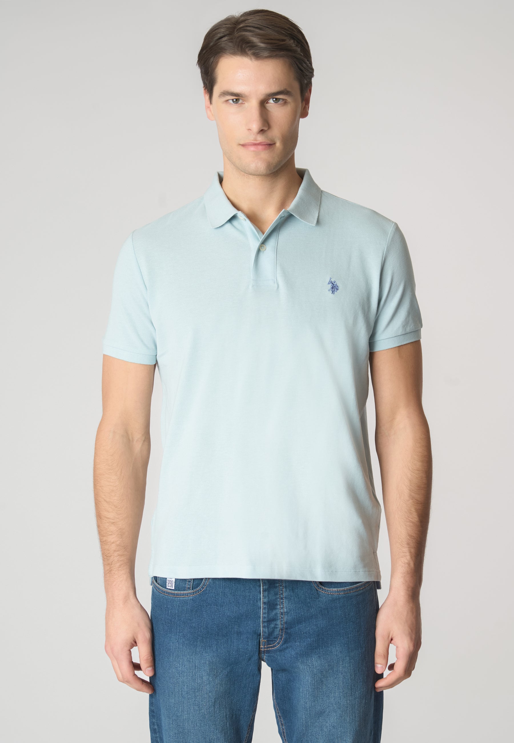 Polo shirt a maniche corte in cotone piquet