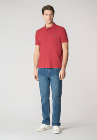 Polo shirt a maniche corte in cotone melange premium quality con logo