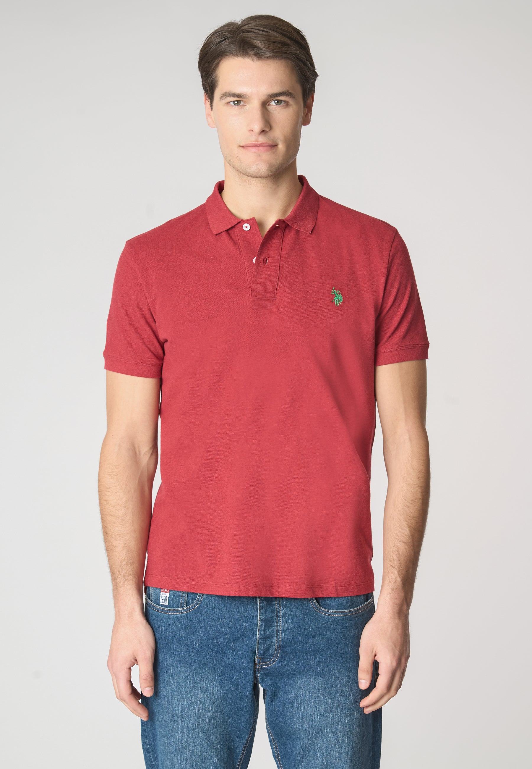 Polo shirt a maniche corte in cotone melange premium quality con logo
