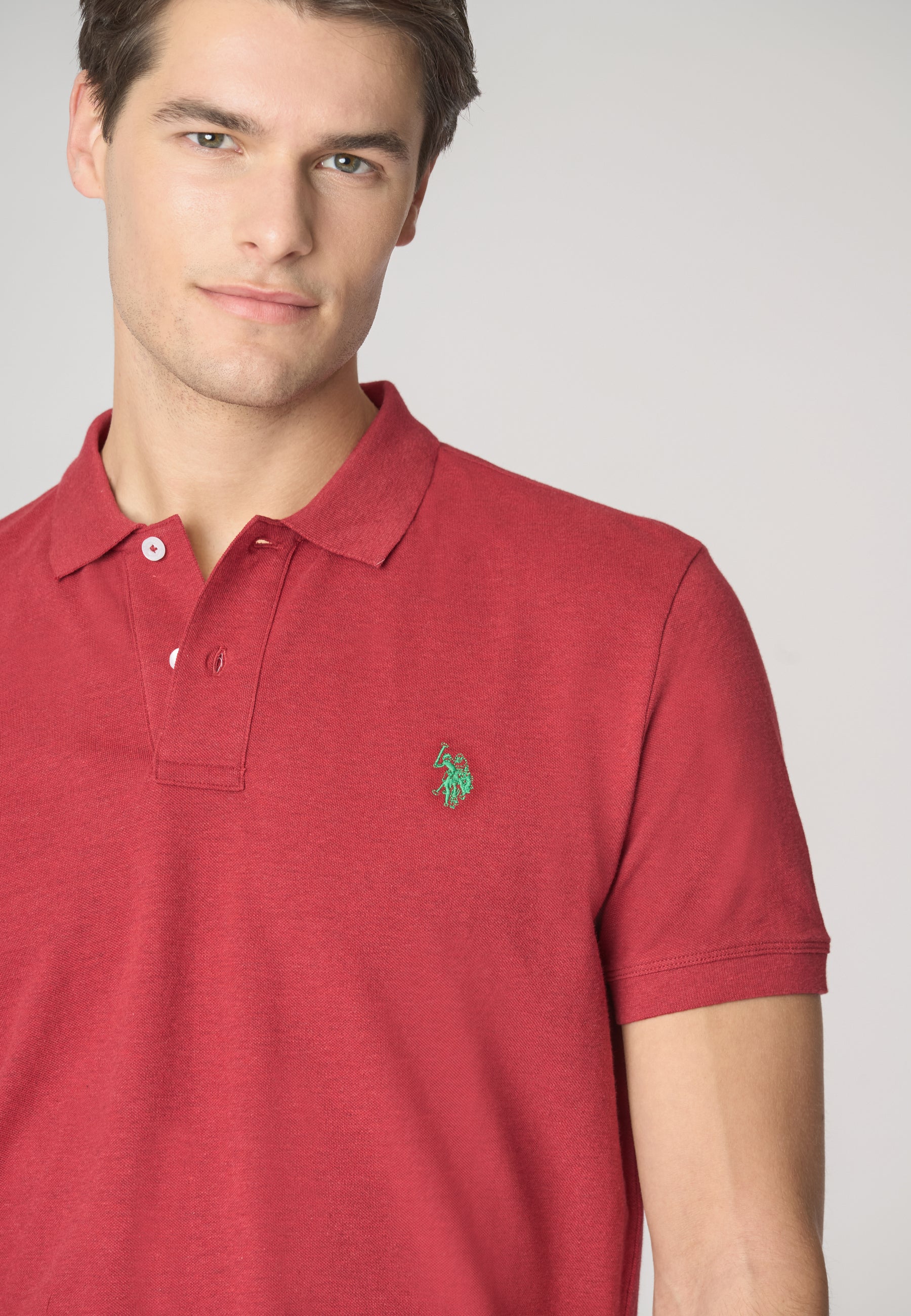 Polo shirt a maniche corte in cotone melange premium quality con logo