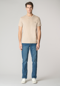 T-shirt a maniche corte in misto cotone e lyocell premium quality