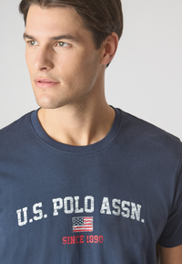 T-shirt a maniche corte in cotone con stampa U.S. Polo Assn.