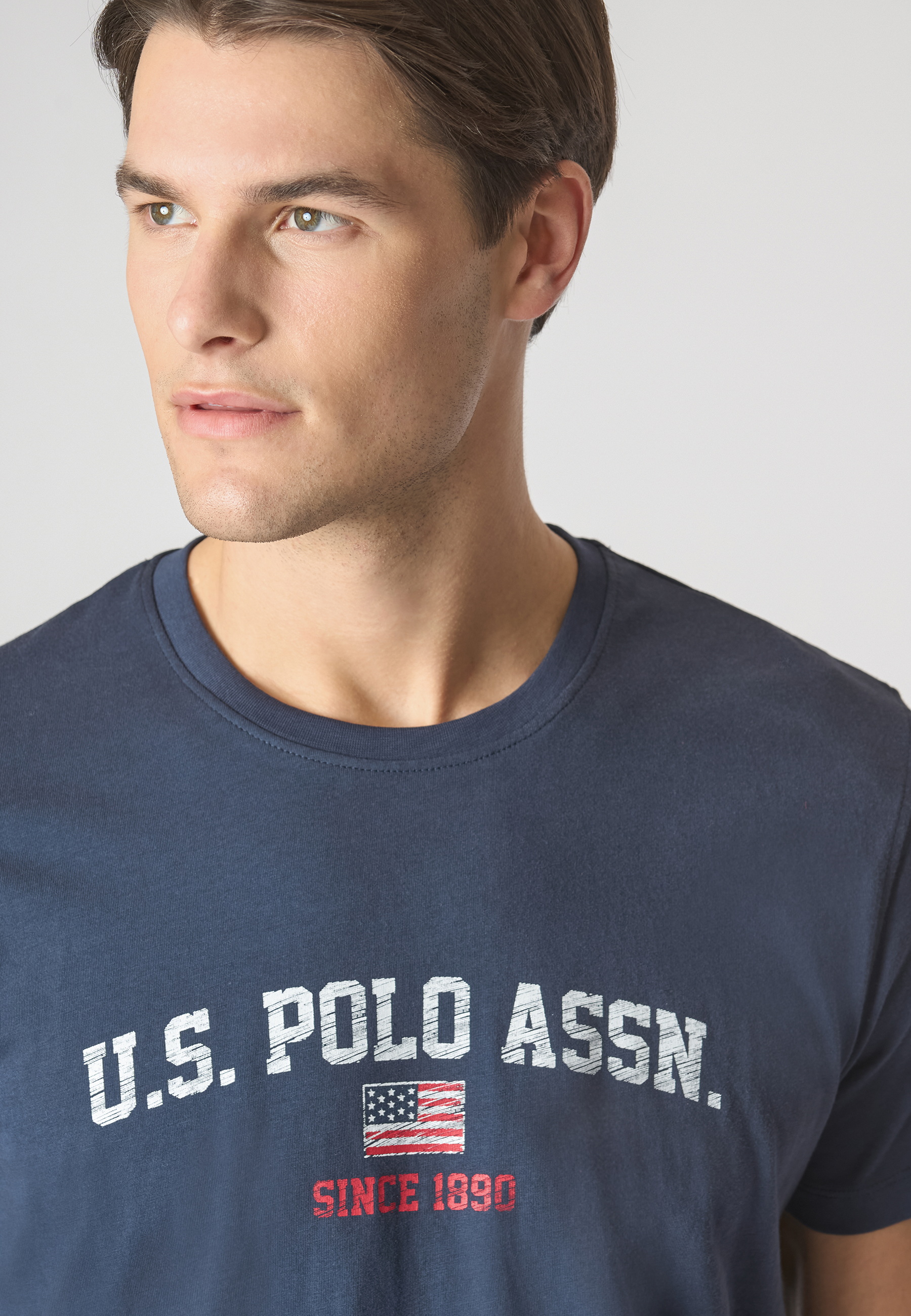 T-shirt a maniche corte in cotone con stampa U.S. Polo Assn.