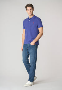 Polo shirt a maniche corte in cotone melange premium quality con logo