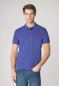 Polo shirt a maniche corte in cotone melange premium quality con logo