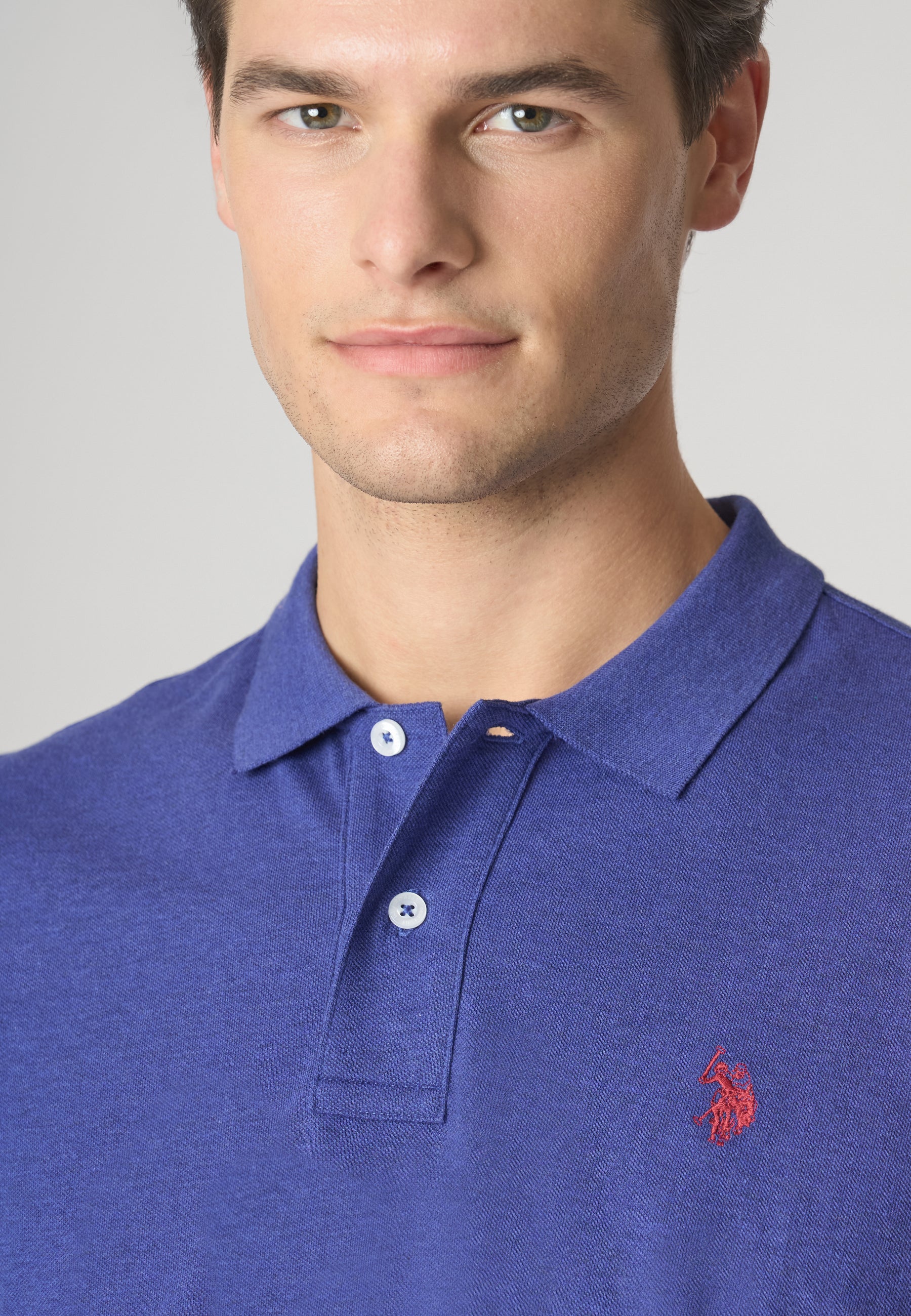 Polo shirt a maniche corte in cotone melange premium quality con logo
