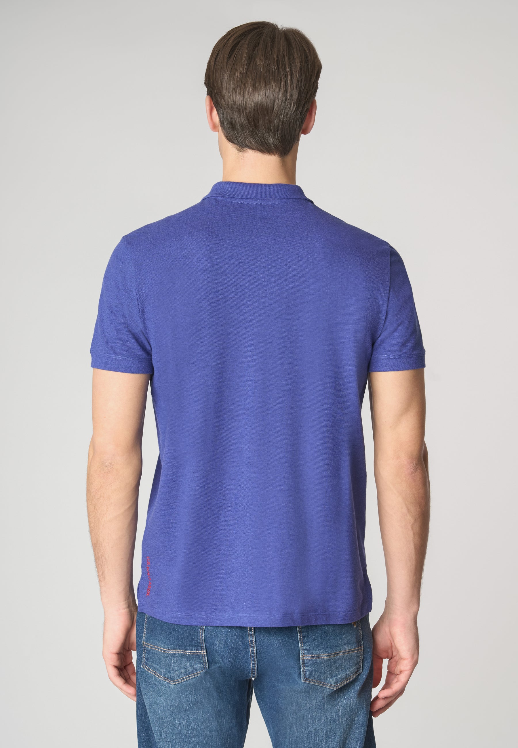 Polo shirt a maniche corte in cotone melange premium quality con logo