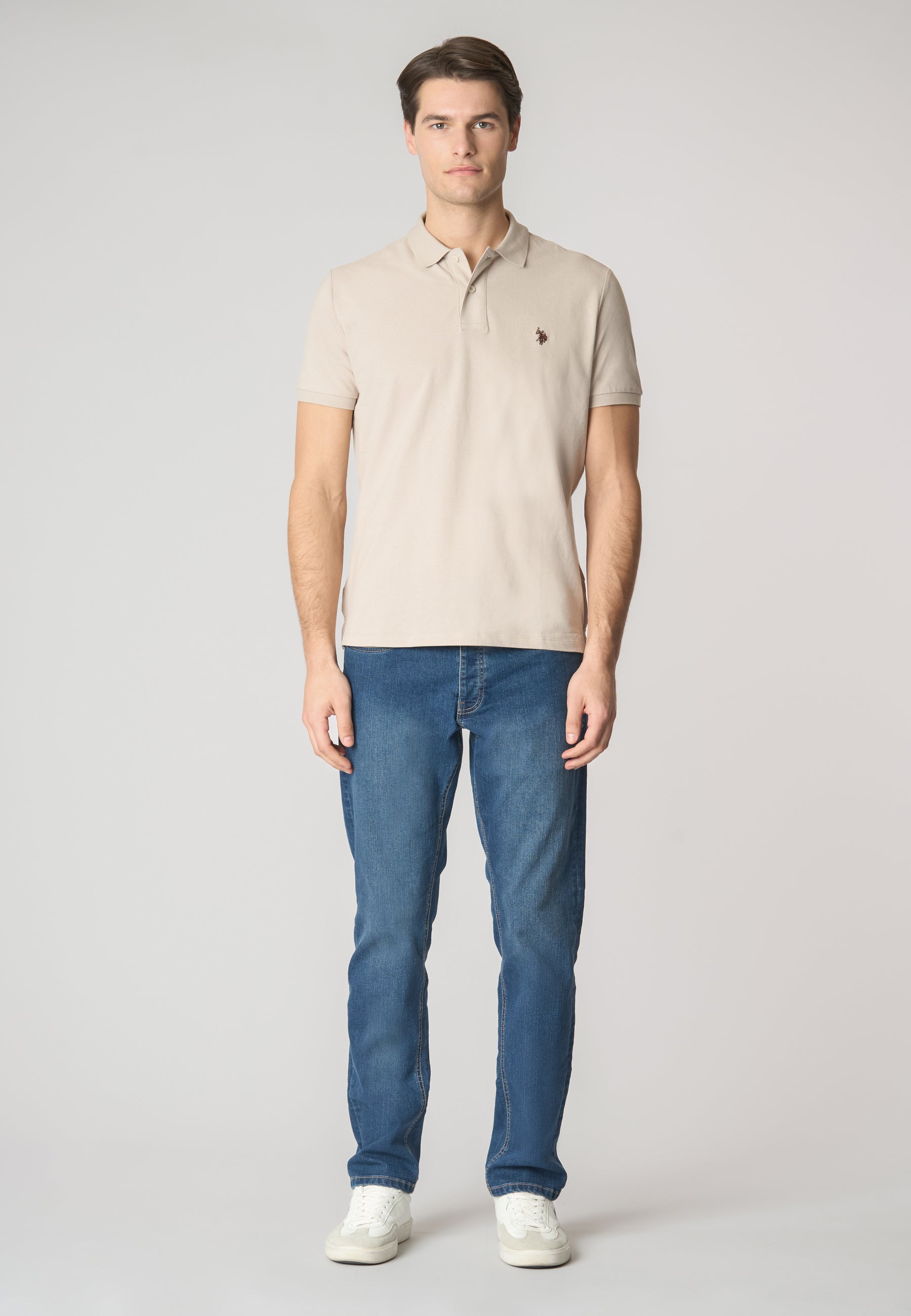 Polo shirt a maniche corte in cotone piquet