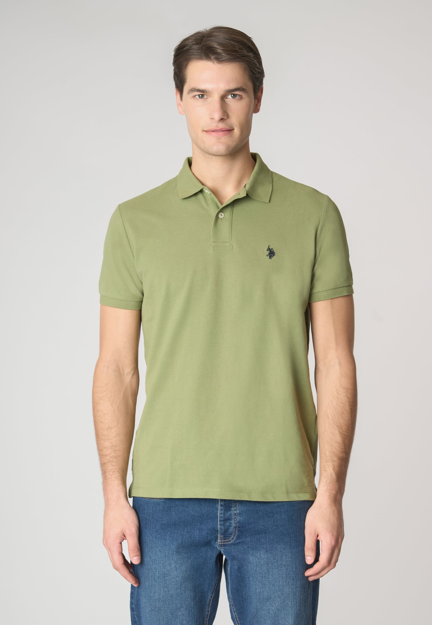 Polo shirt a maniche corte in cotone piquet