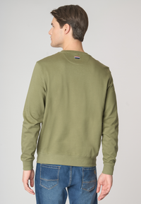 Felpa girocollo in cotone con logo