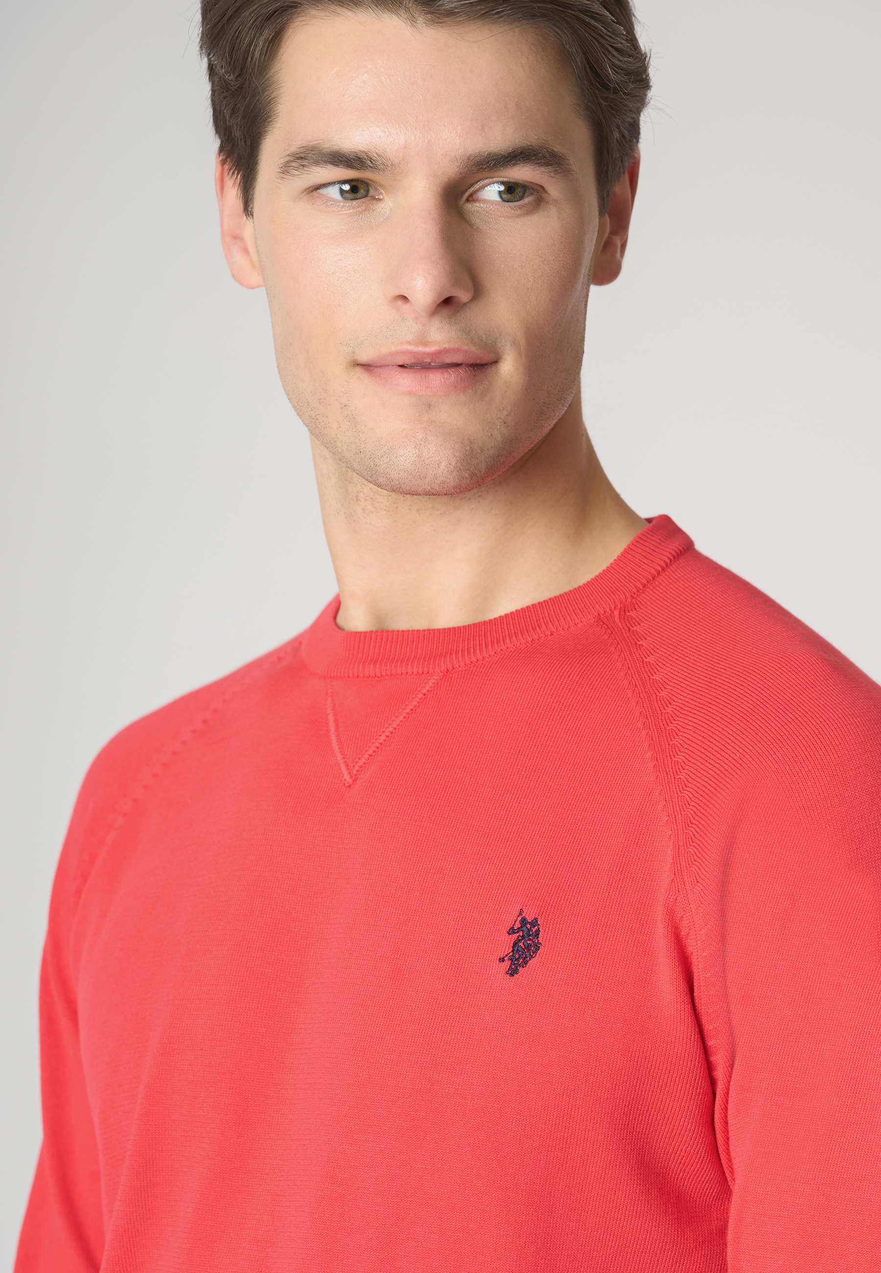 Maglia girocollo raglan in cotone