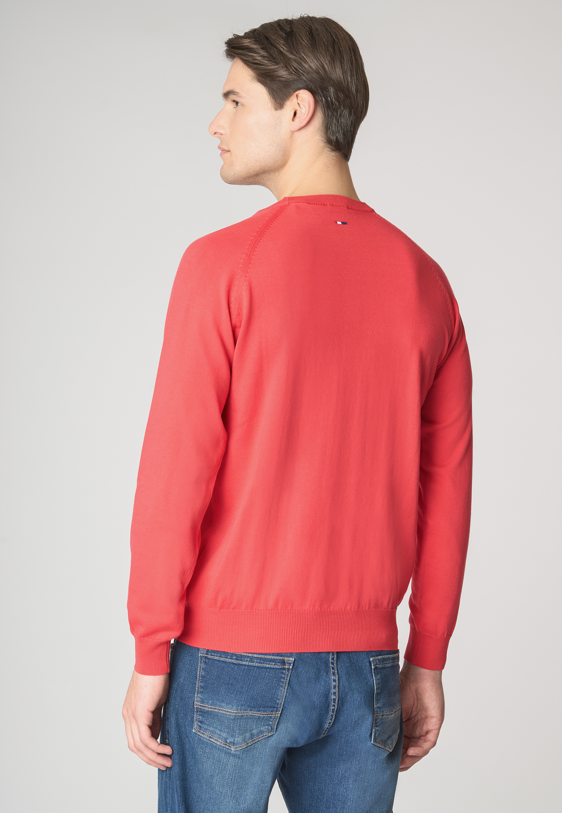 Maglia girocollo raglan in cotone