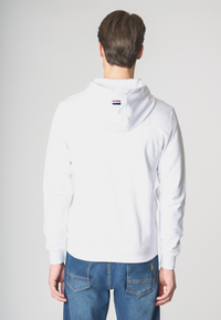 Felpa in cotone con cappuccio e chiusura zip