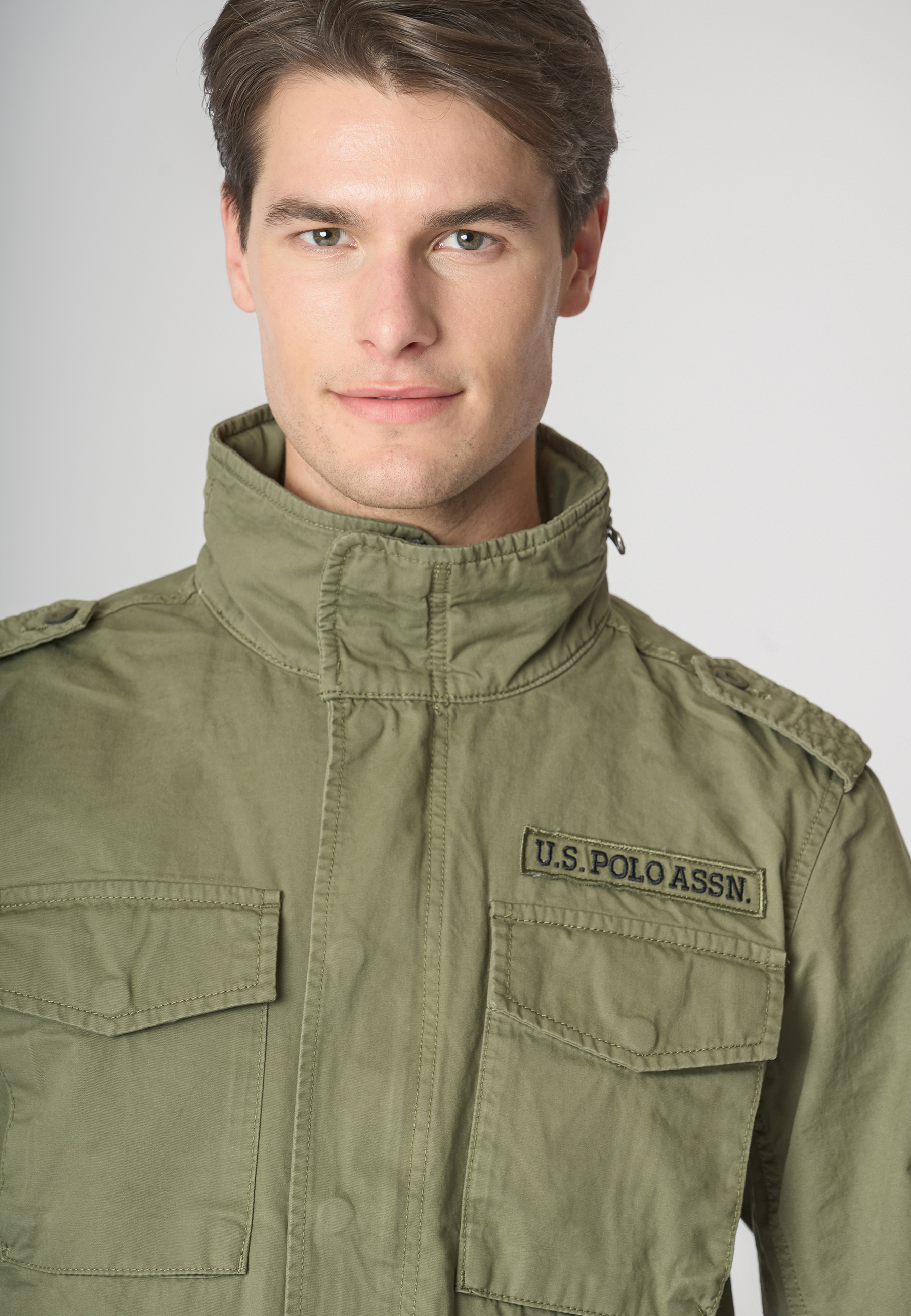 Giacca field in cotone gabardine