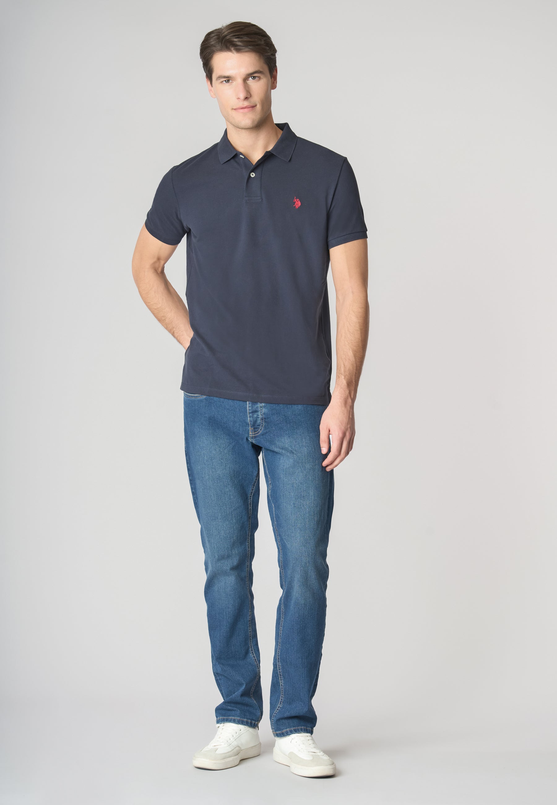 Polo shirt a maniche corte in cotone piquet