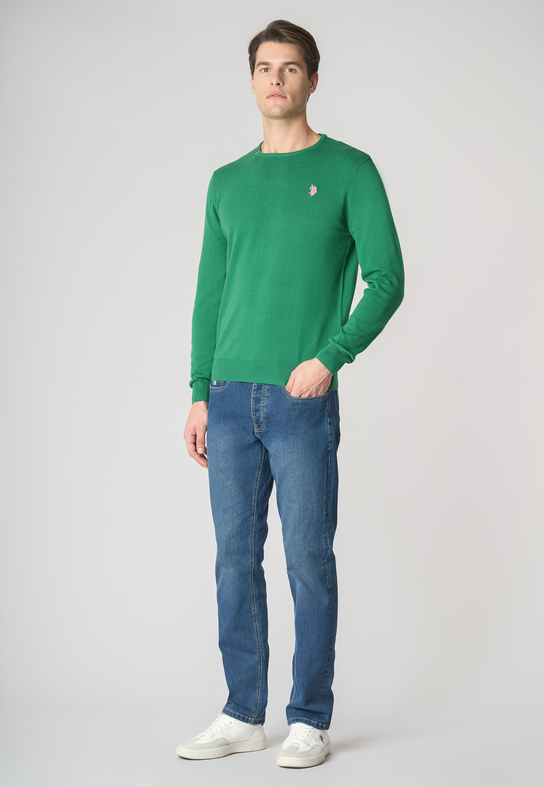 Maglia girocollo in cotone