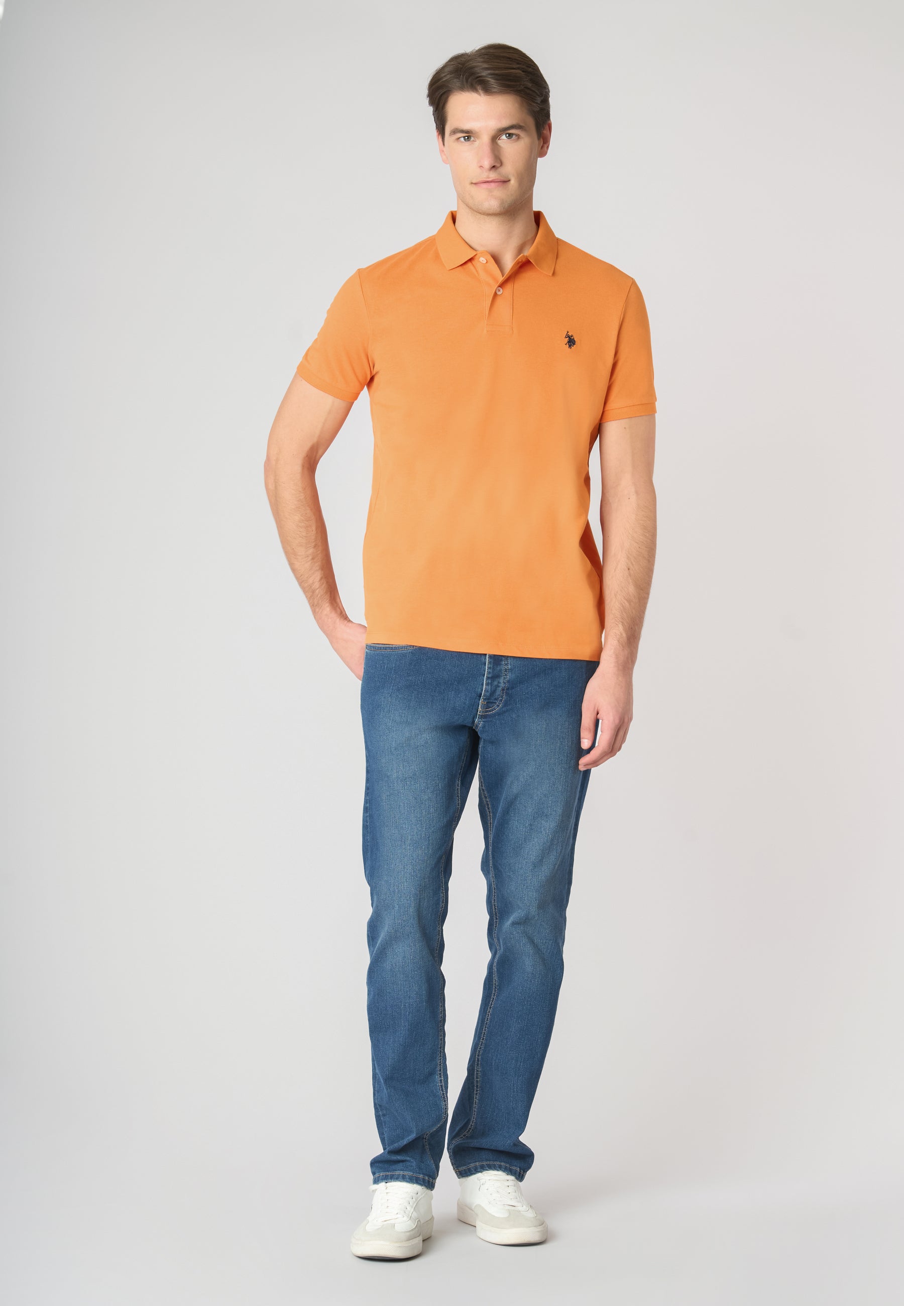 Polo shirt a maniche corte in cotone piquet