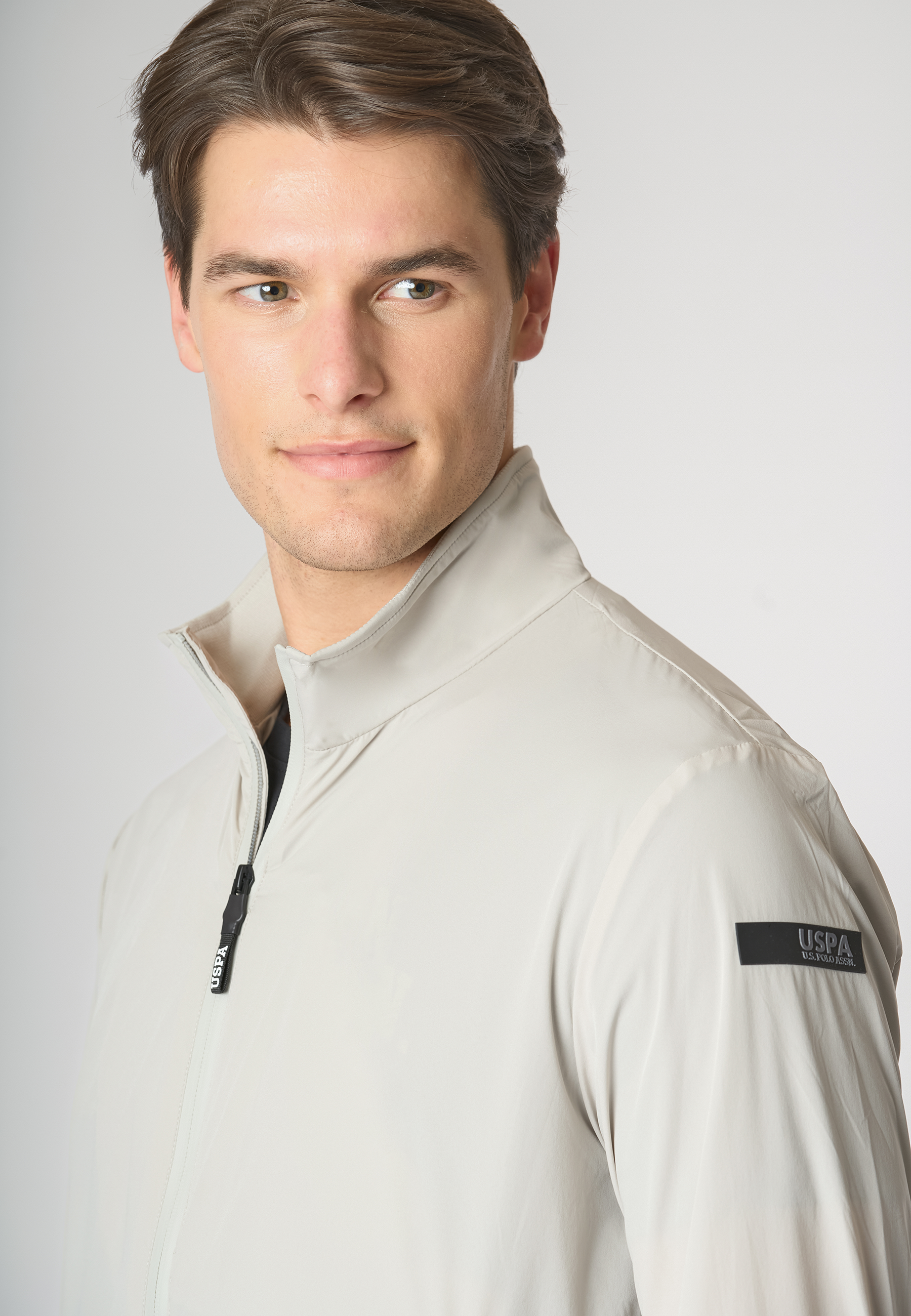 Giacca bomber in nylon stretch