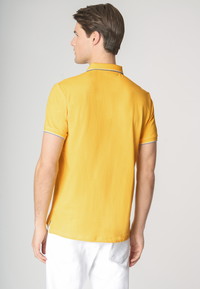 Polo shirt a maniche corte in cotone light con dettagli su maniche e colletto