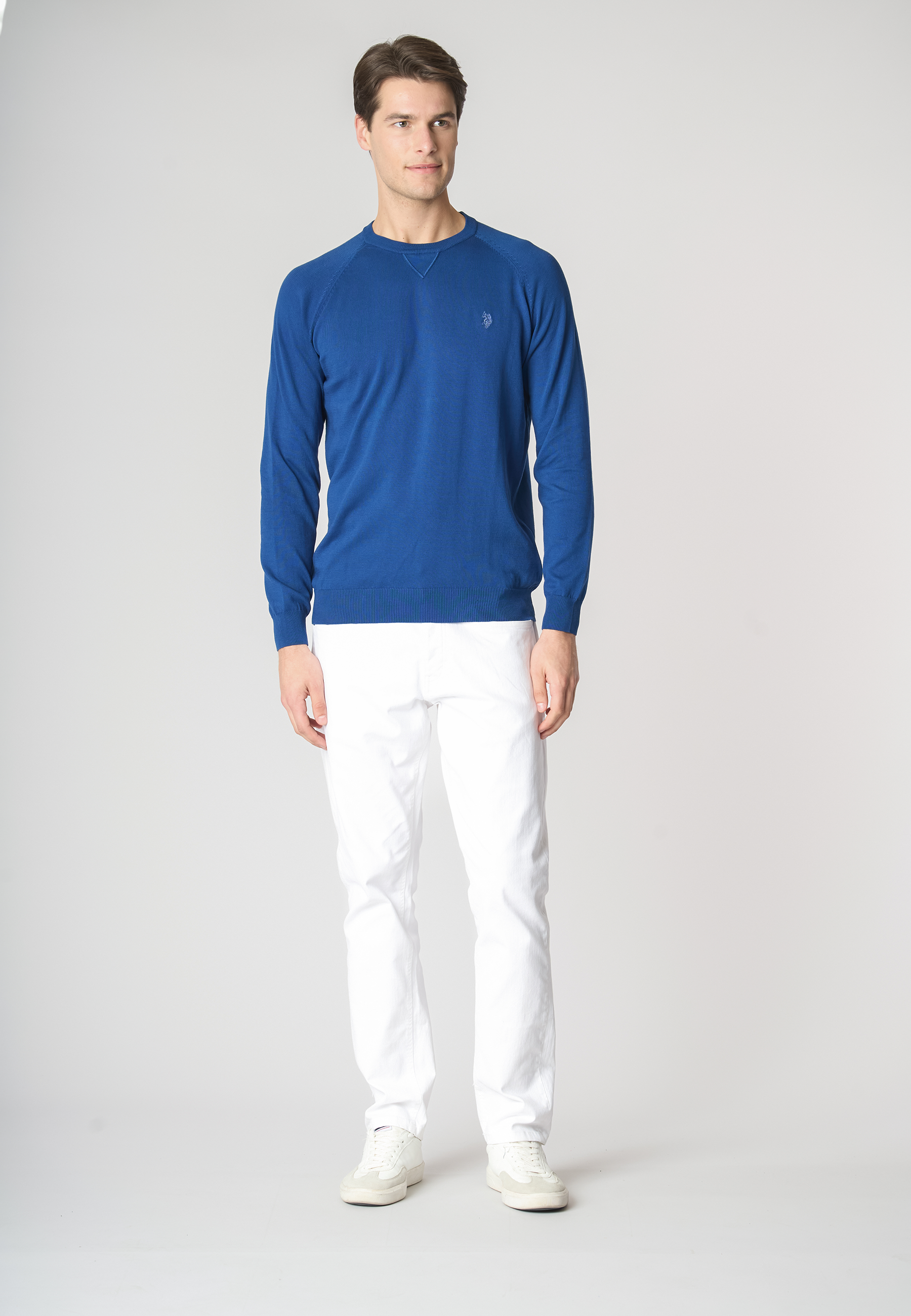 Maglia girocollo raglan in cotone