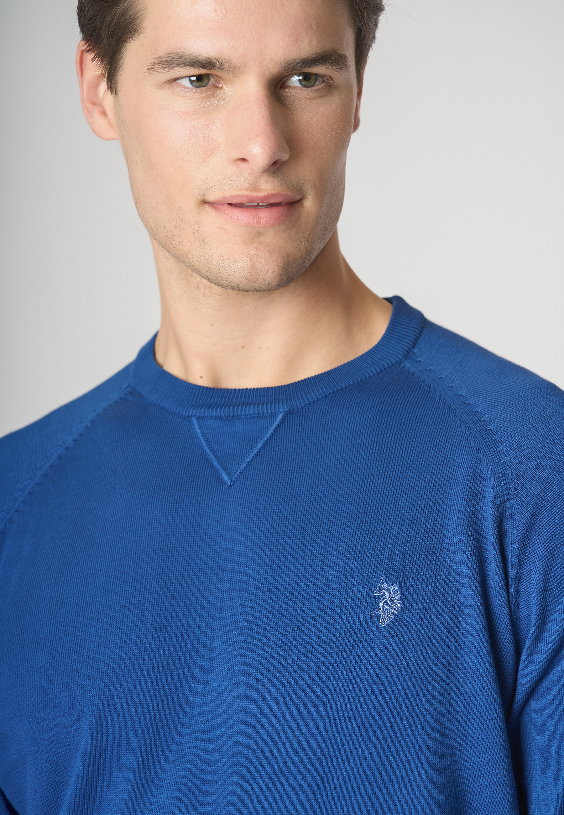 Maglia girocollo raglan in cotone