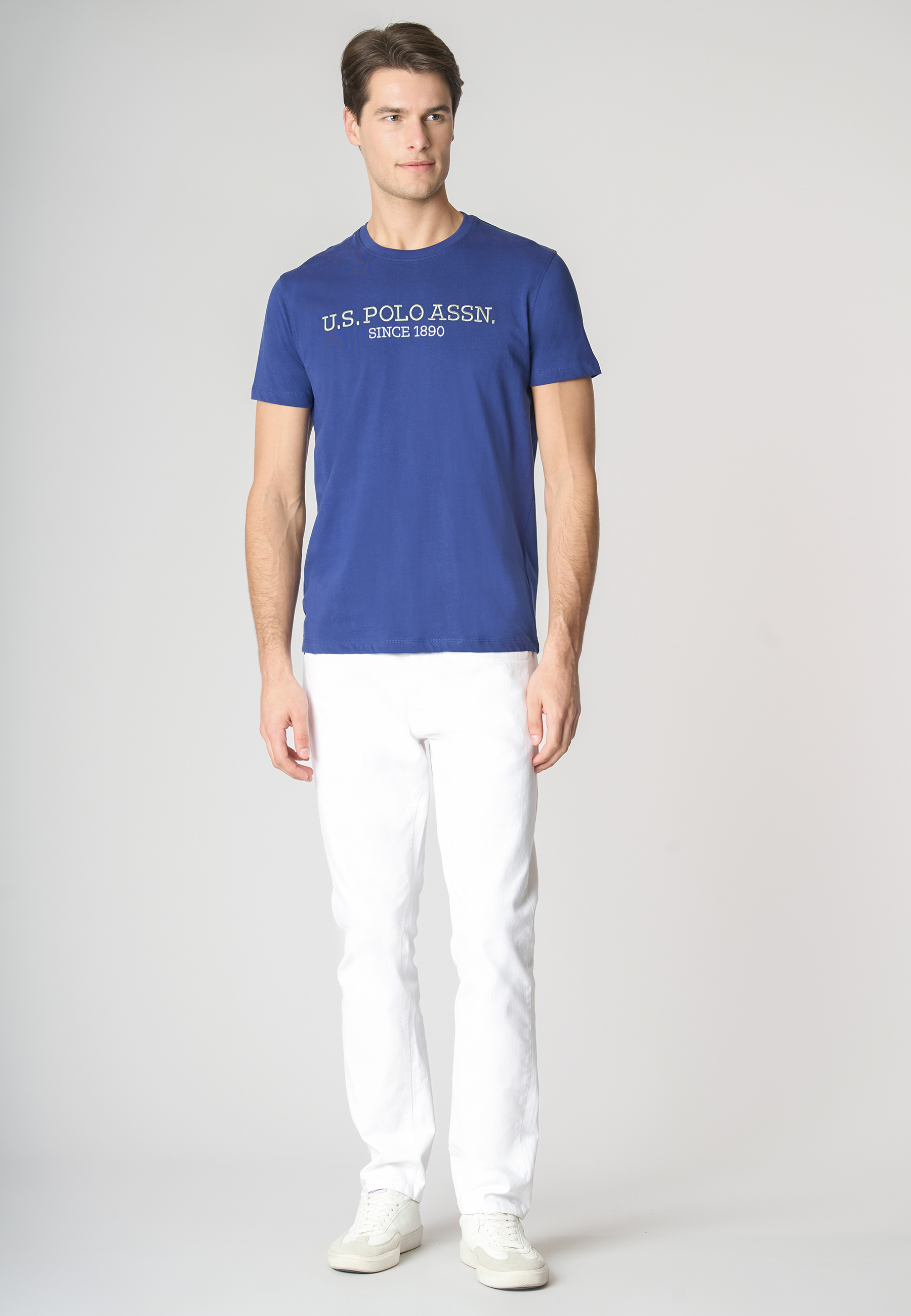 T-shirt a maniche corte in cotone con ricamo U.S. Polo Assn.