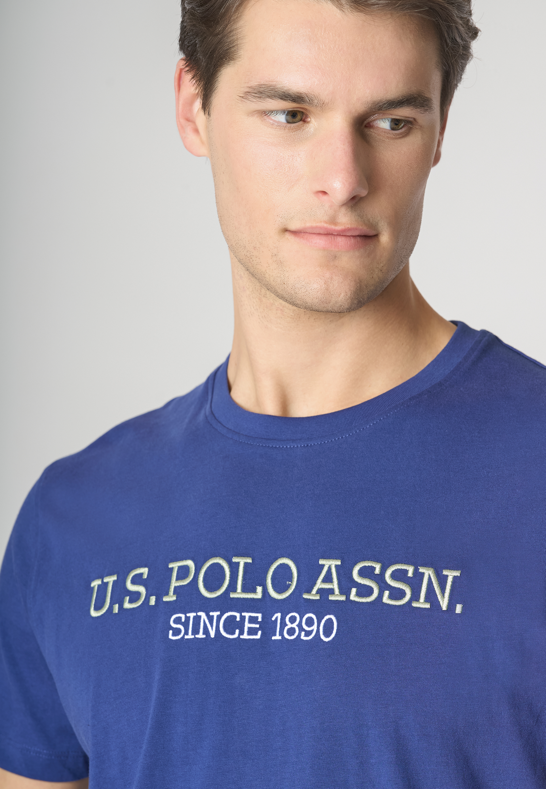 T-shirt a maniche corte in cotone con ricamo U.S. Polo Assn.