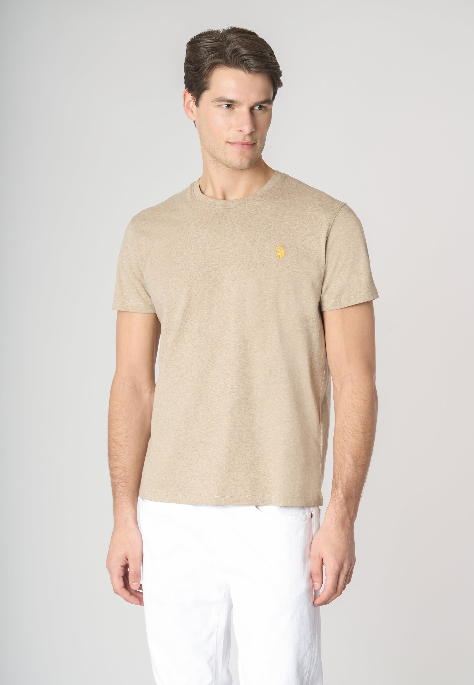 T-shirt a maniche corte in cotone melange premium quality con logo