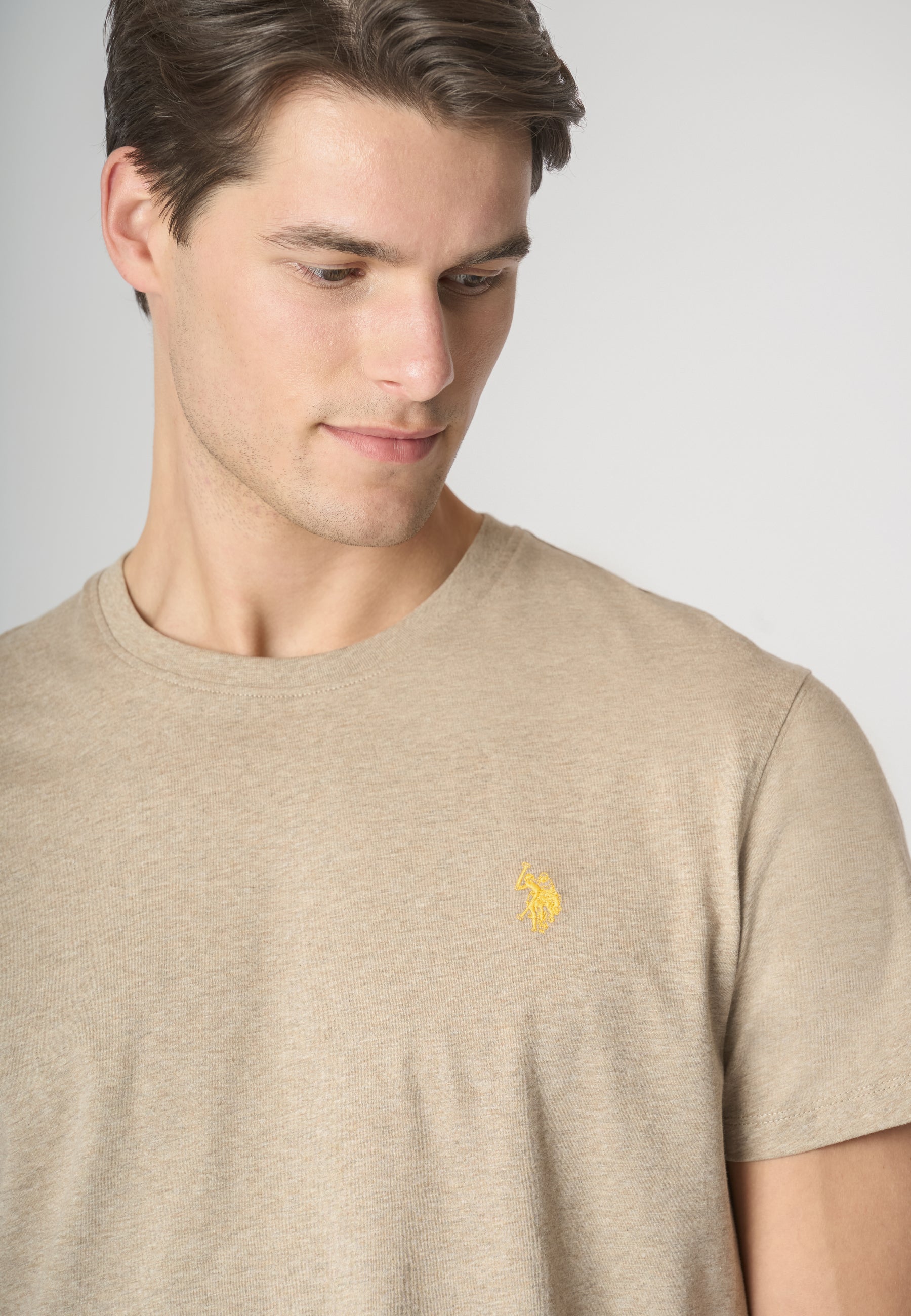 T-shirt a maniche corte in cotone melange premium quality con logo