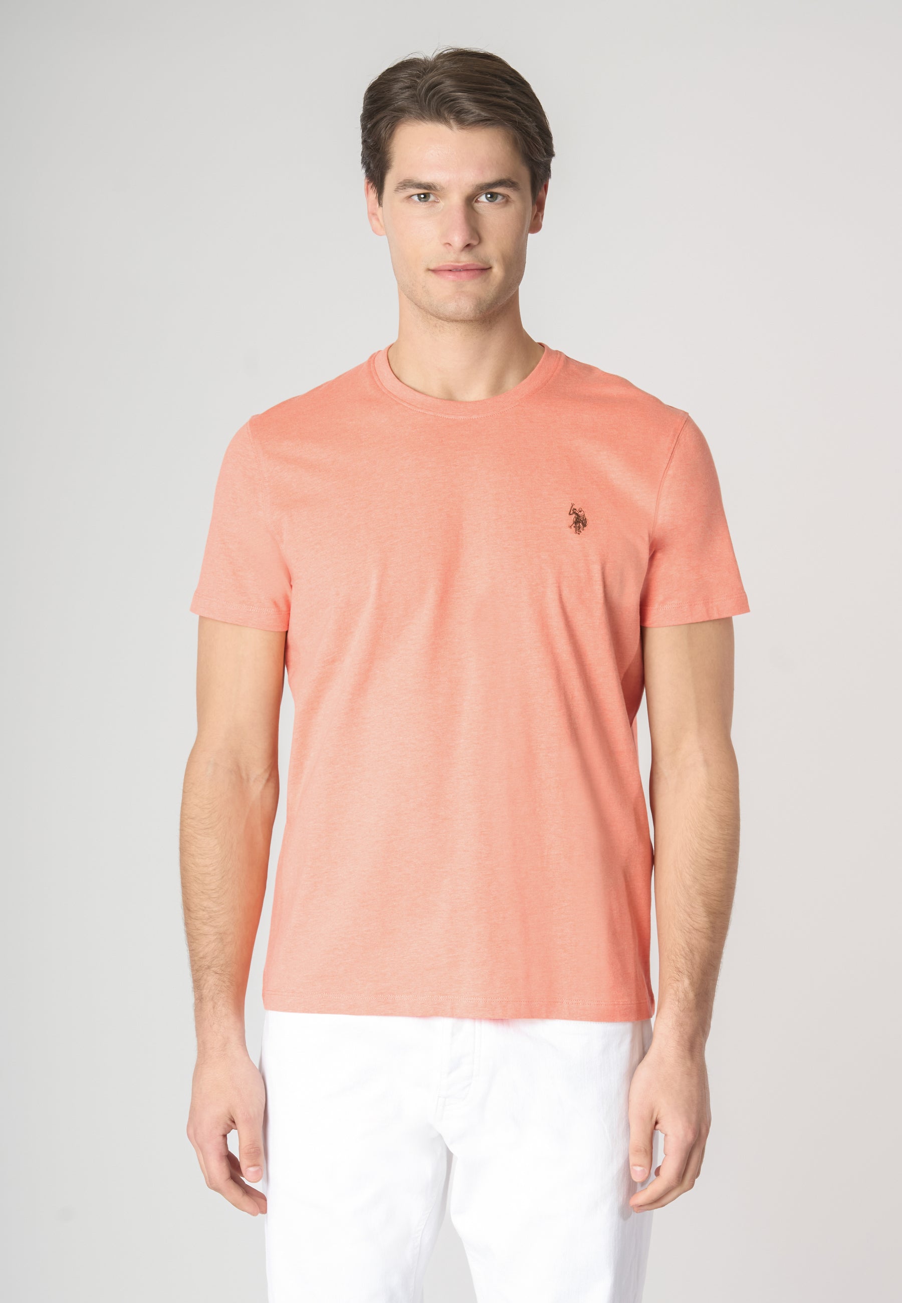 T-shirt a maniche corte in cotone melange premium quality con logo