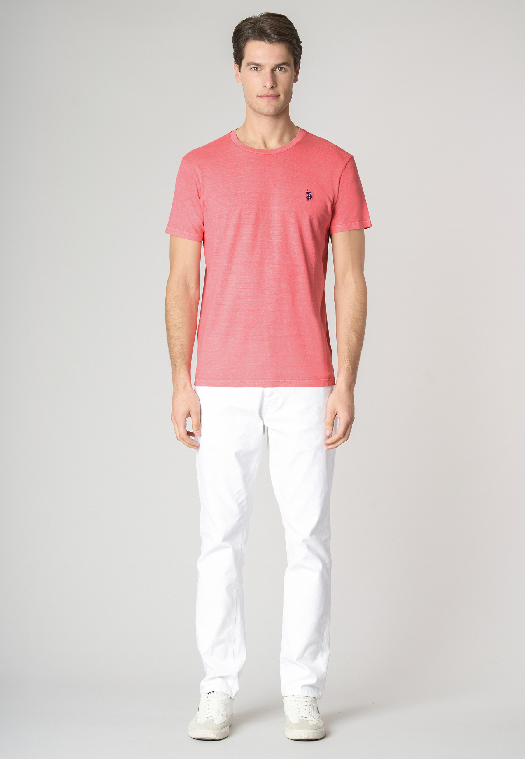 T-shirt a maniche corte in misto cotone organico e canapa con logo