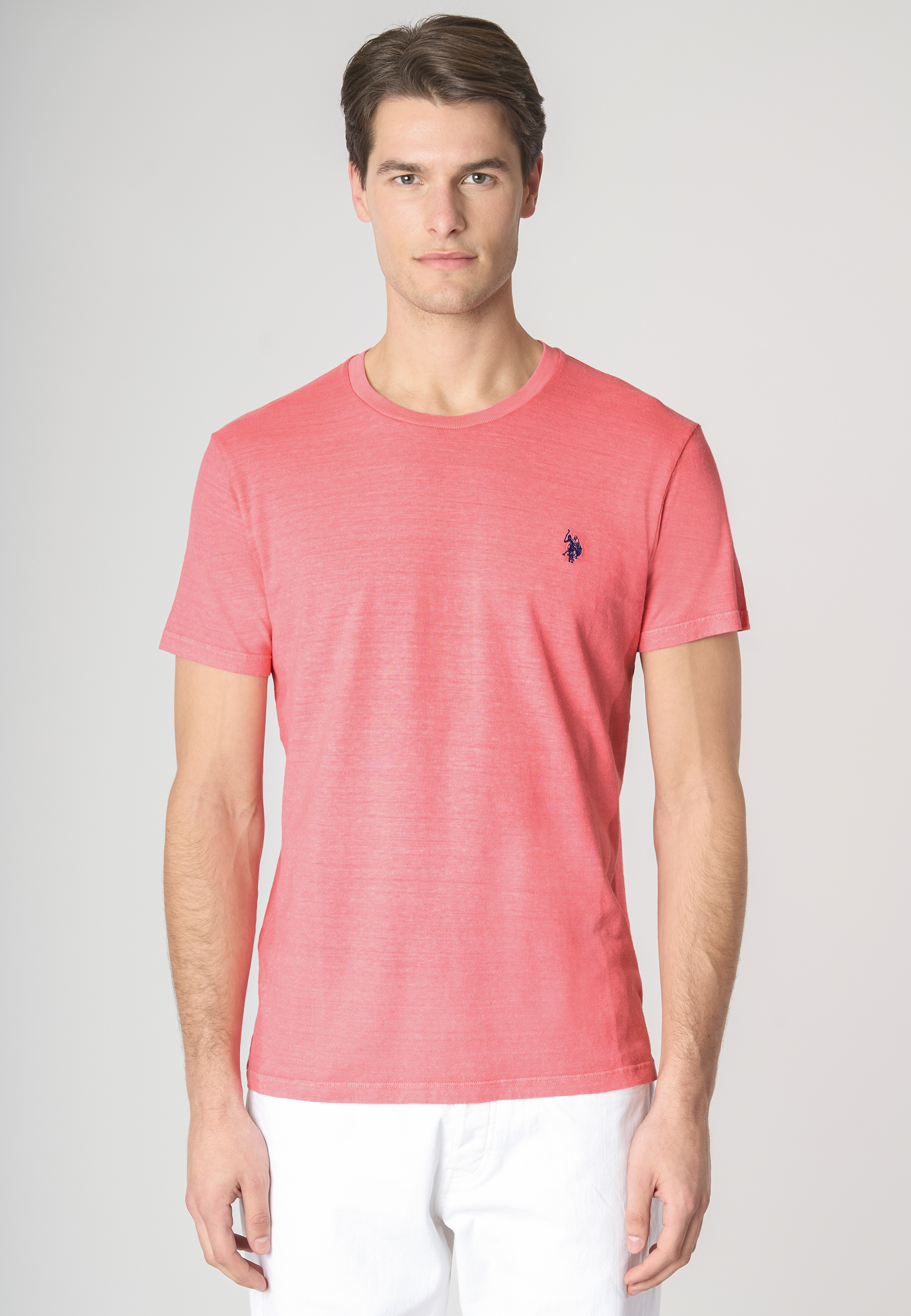 T-shirt a maniche corte in misto cotone organico e canapa con logo