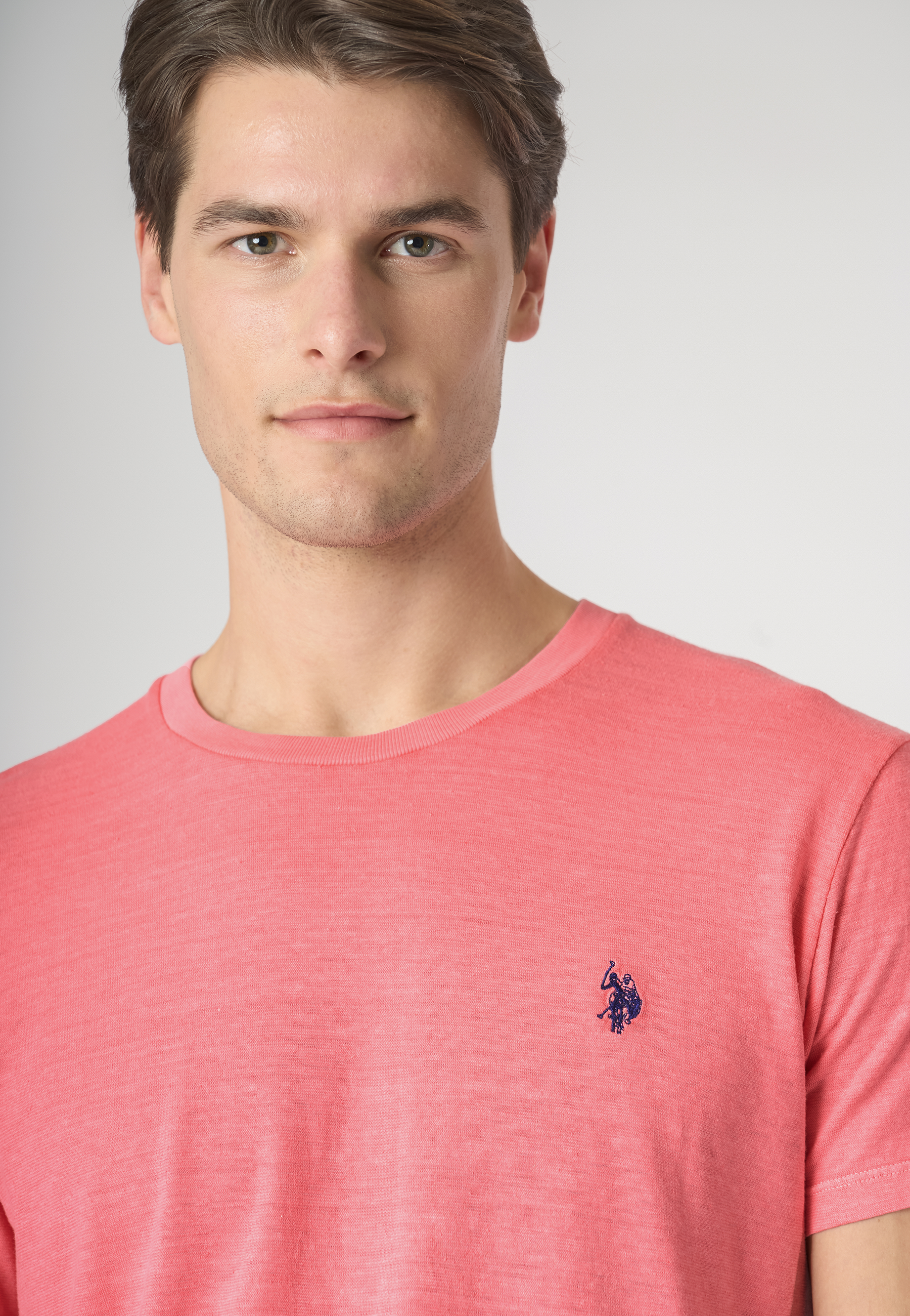 T-shirt a maniche corte in misto cotone organico e canapa con logo