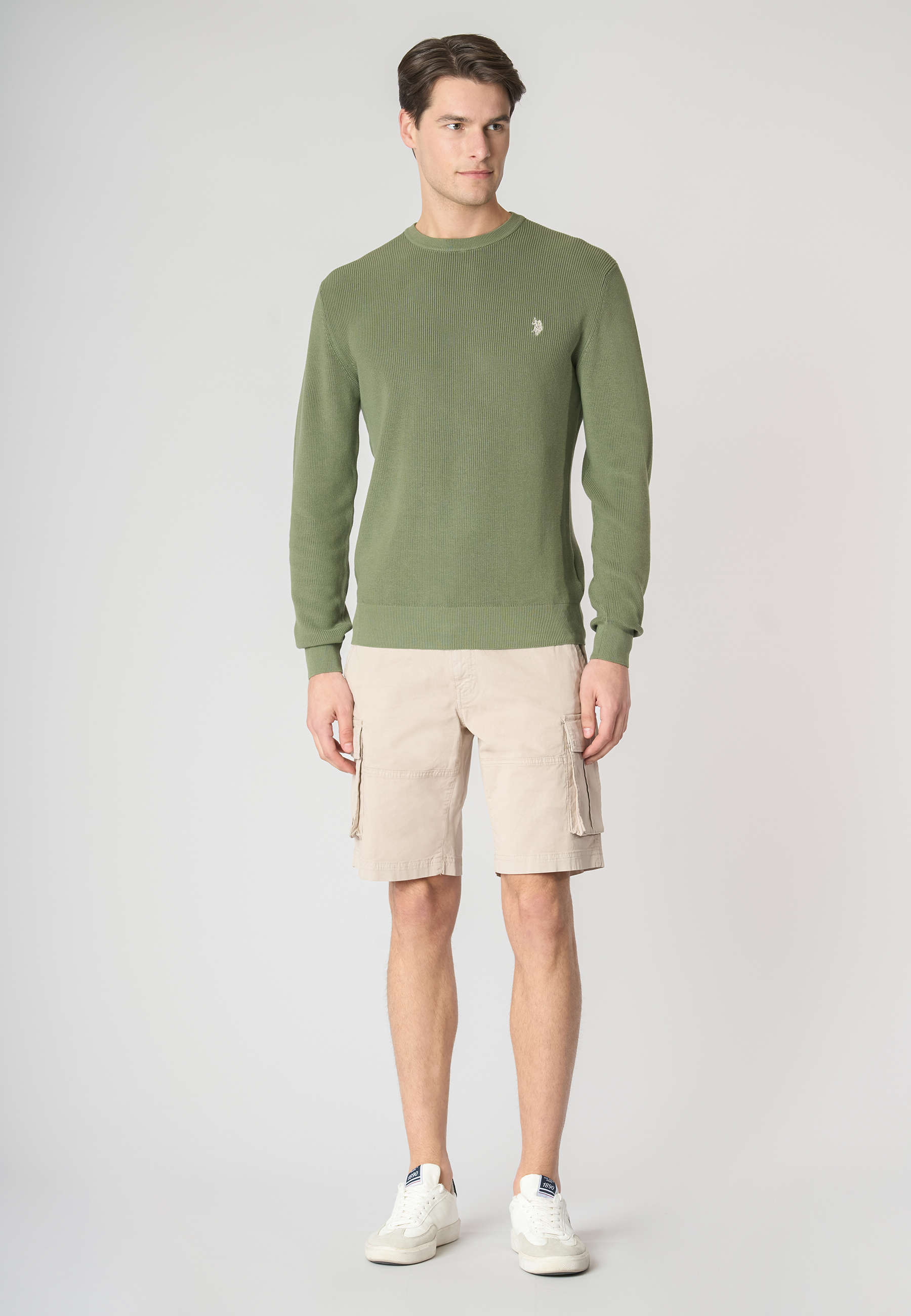 Maglia girocollo in cotone perlato premium quality