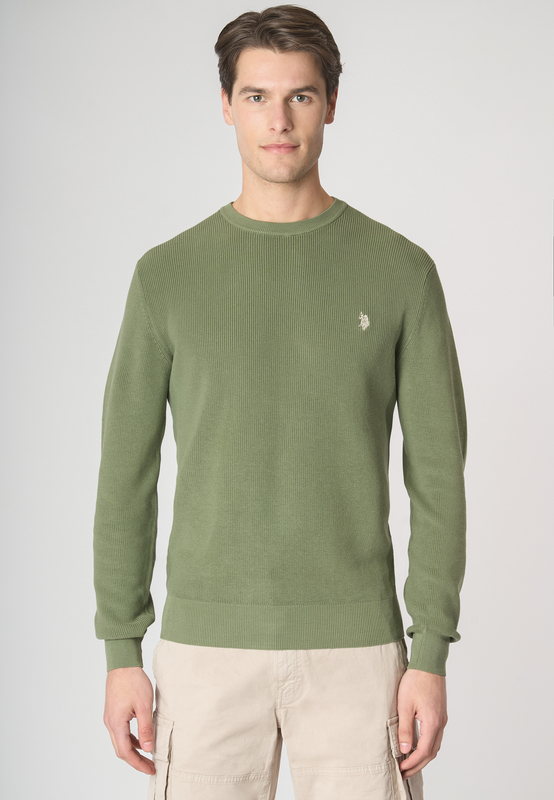 Maglia girocollo in cotone perlato premium quality