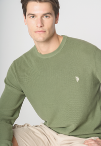 Maglia girocollo in cotone perlato premium quality