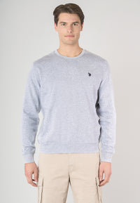 Felpa girocollo in cotone melange con logo