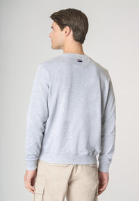 Felpa girocollo in cotone melange con logo