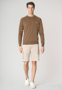 Maglia girocollo raglan in cotone