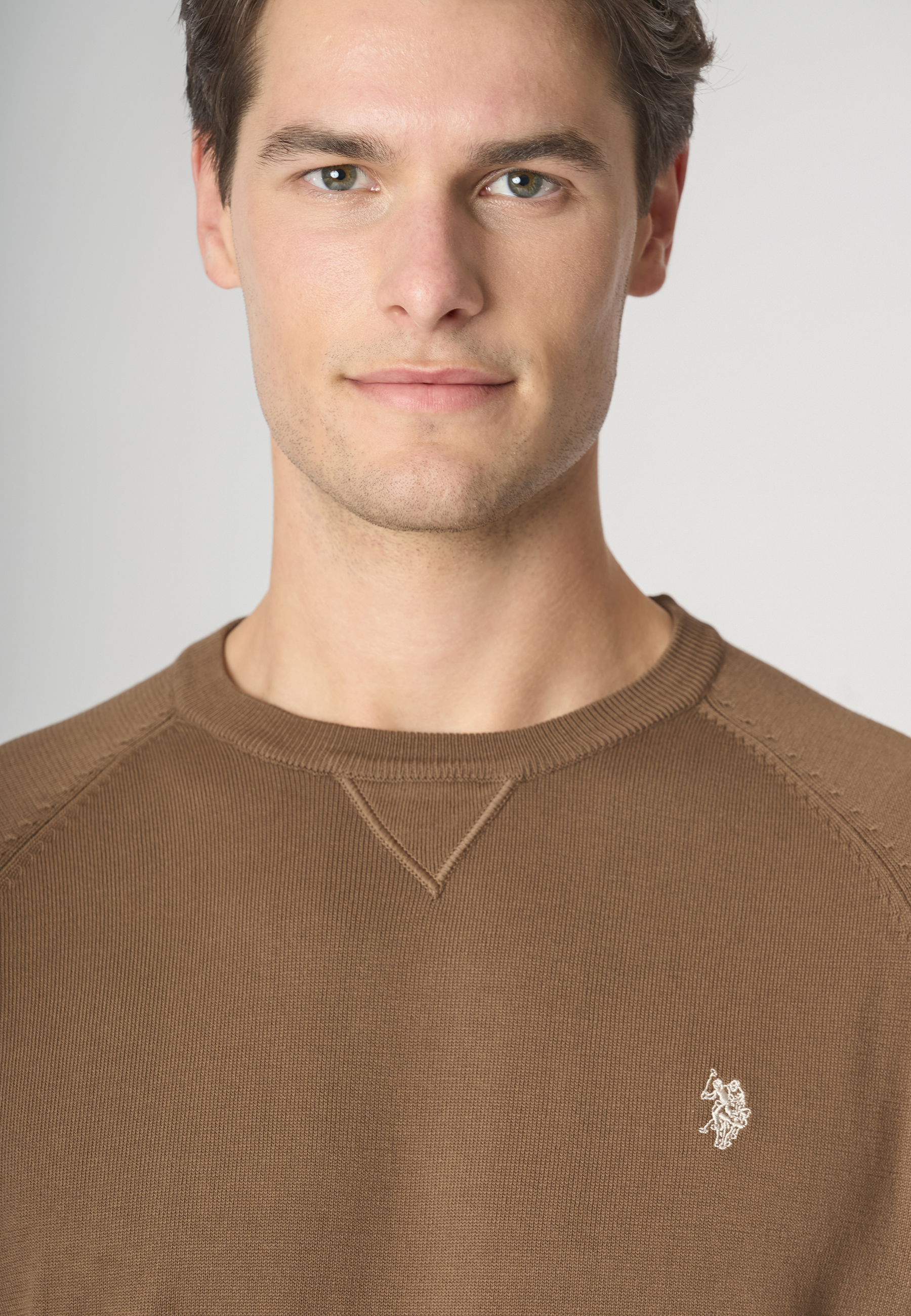 Maglia girocollo raglan in cotone