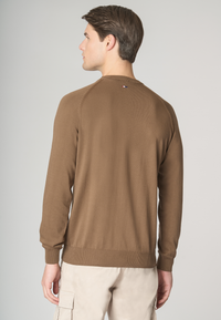 Maglia girocollo raglan in cotone