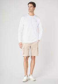 T-shirt a maniche lunghe heavy jersey premium quality con logo