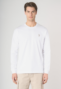 T-shirt a maniche lunghe heavy jersey premium quality con logo