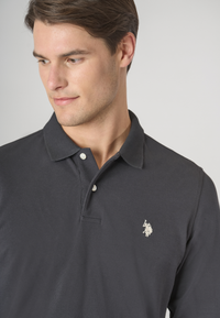 Polo shirt a maniche lunghe cotone piquet