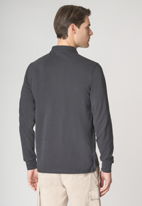 Polo shirt a maniche lunghe cotone piquet