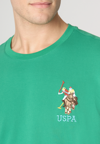 T-shirt a maniche corte in cotone piquet con logo colorato