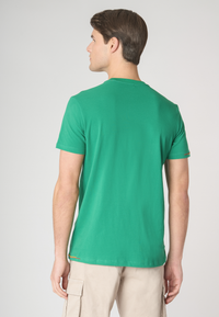 T-shirt a maniche corte in cotone piquet con logo colorato