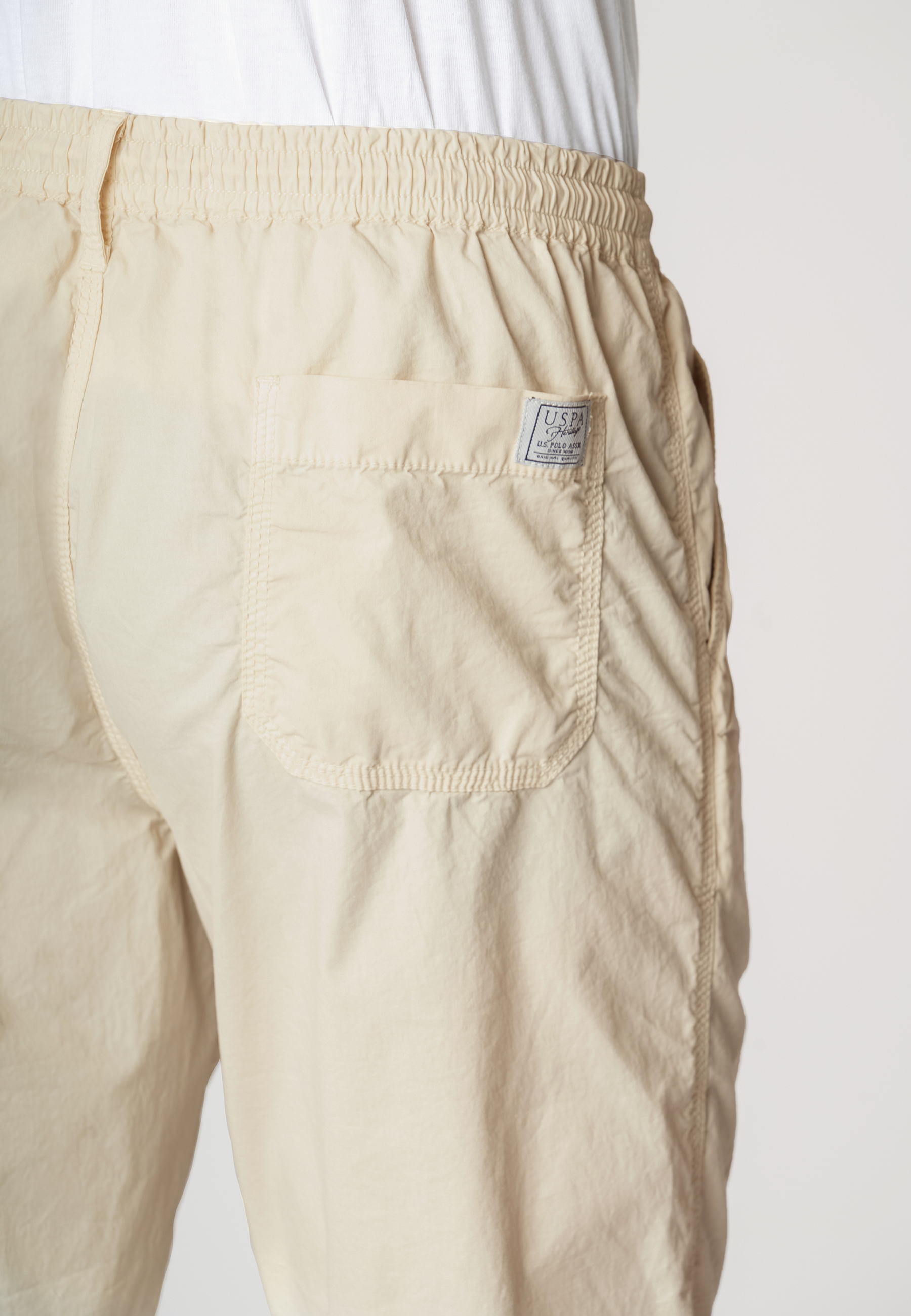 Pantalone chino in cotone stretch popeline