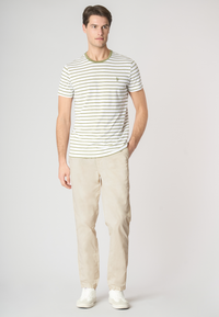 Pantalone chino in cotone stretch popeline